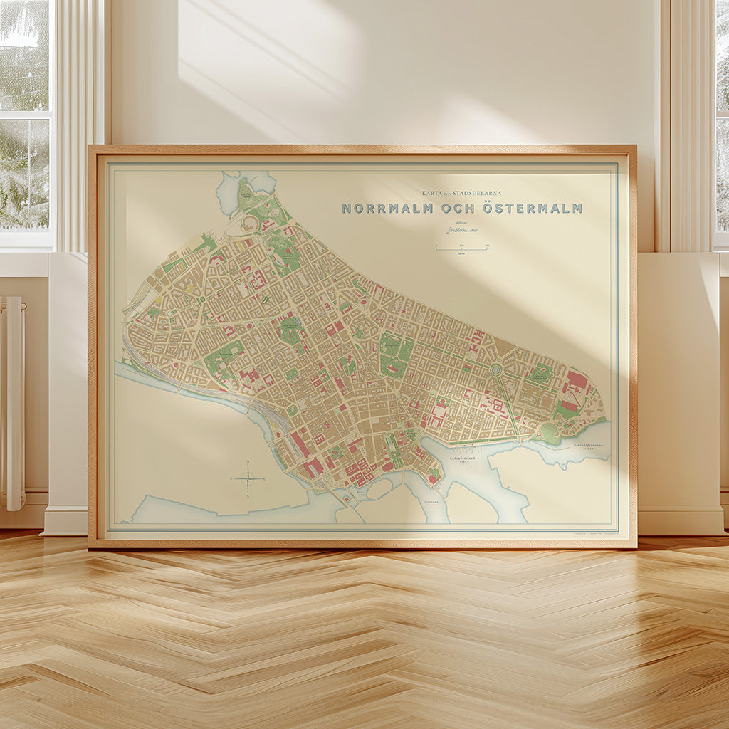 Norrmalm and Östermalm - detailed district map