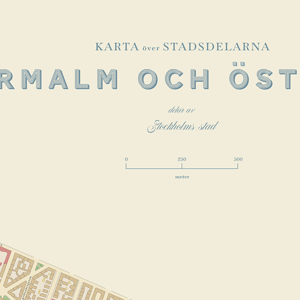Norrmalm and Östermalm - detailed district map