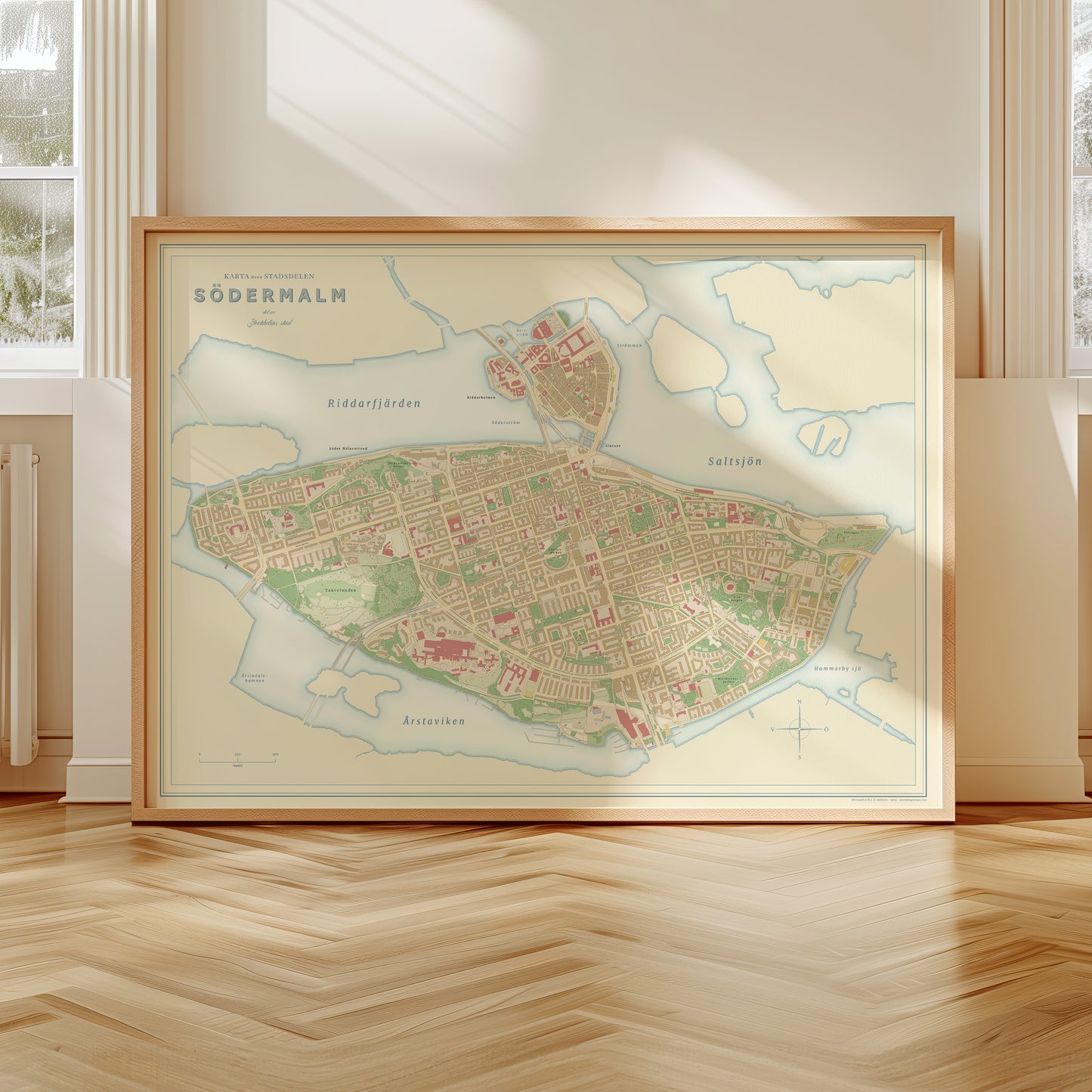 Södermalm - stadsdelskarta i detalj