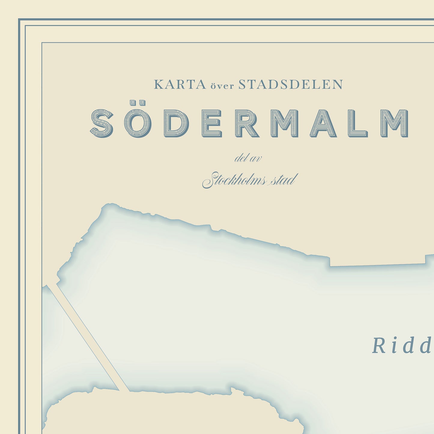Södermalm - stadsdelskarta i detalj