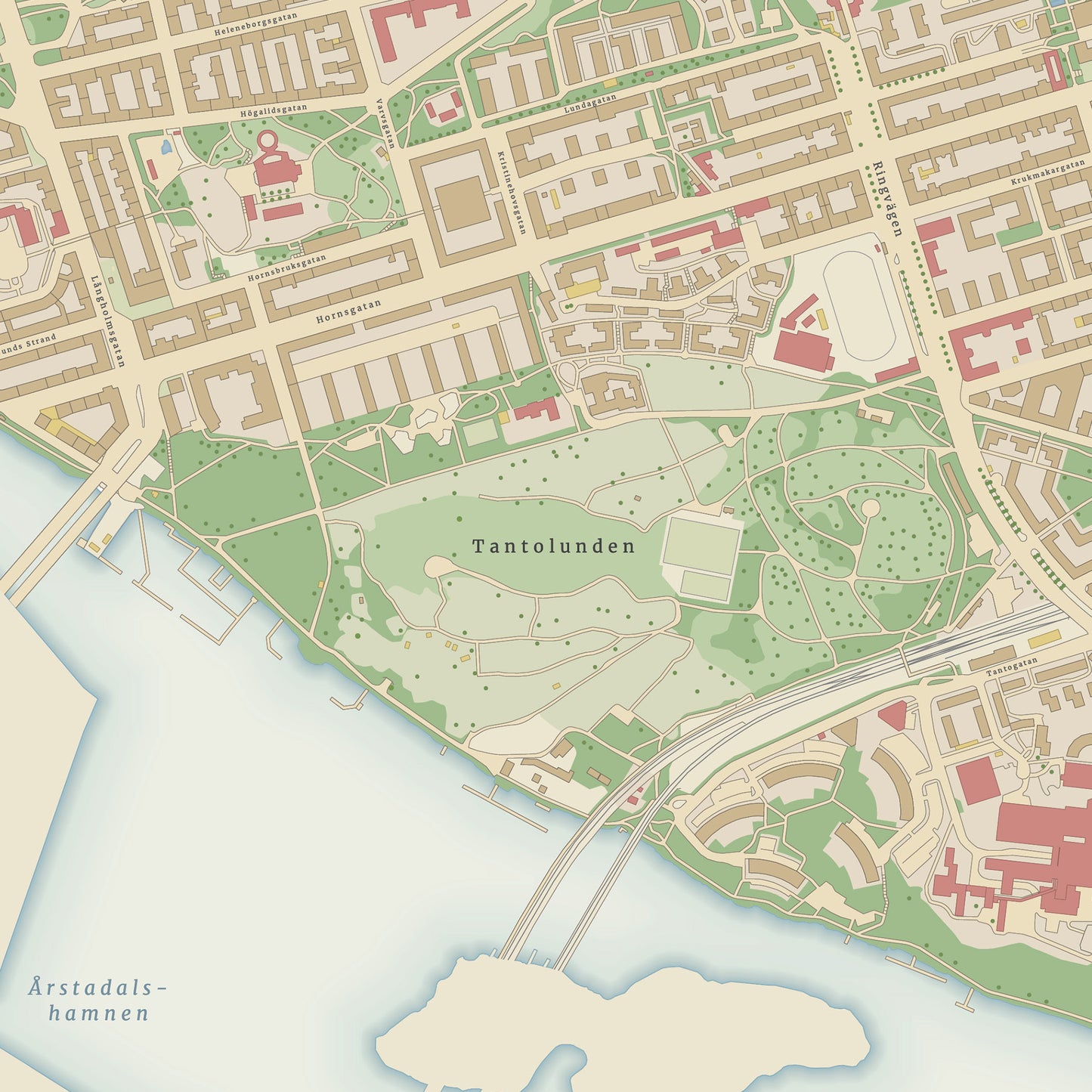 Södermalm - stadsdelskarta i detalj