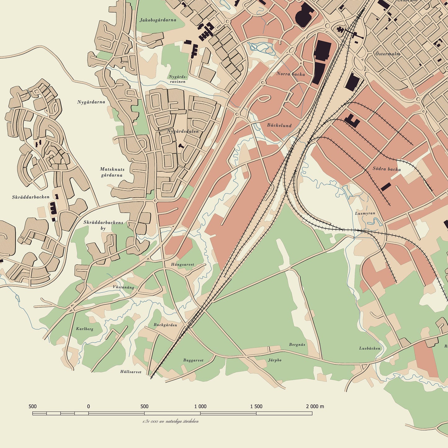 Borlänge Kartposter 2024