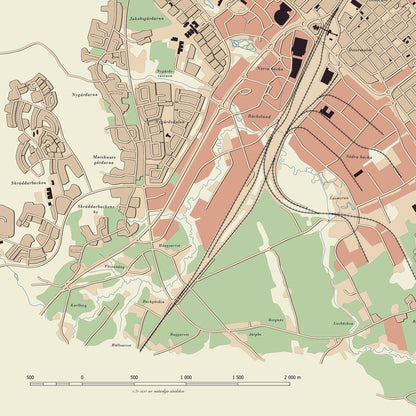 Borlänge - Vintage style map posters