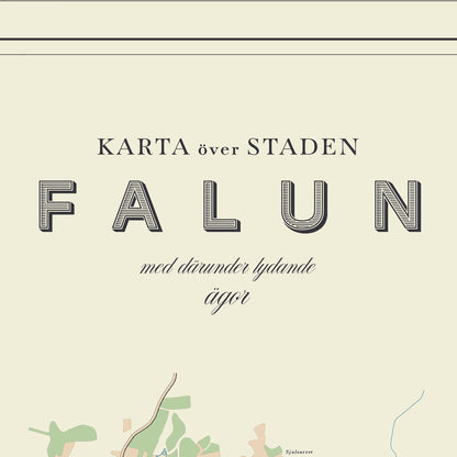 Falun - Map poster in vintage style