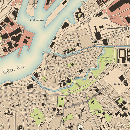 Gothenburg - Vintage-style map posters