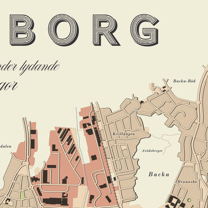Gothenburg - Vintage-style map posters
