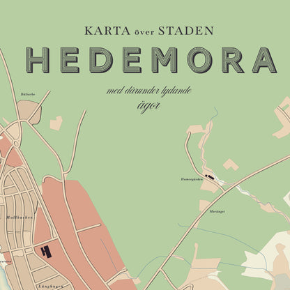 Hedemora - Vintage-style map posters