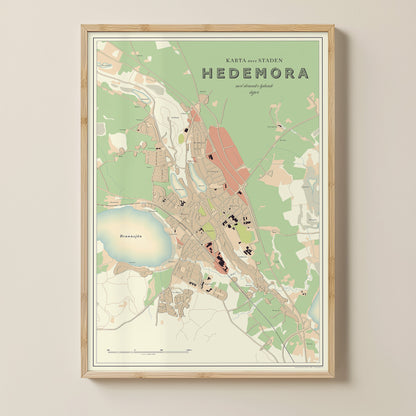 Hedemora - Vintage-style map posters