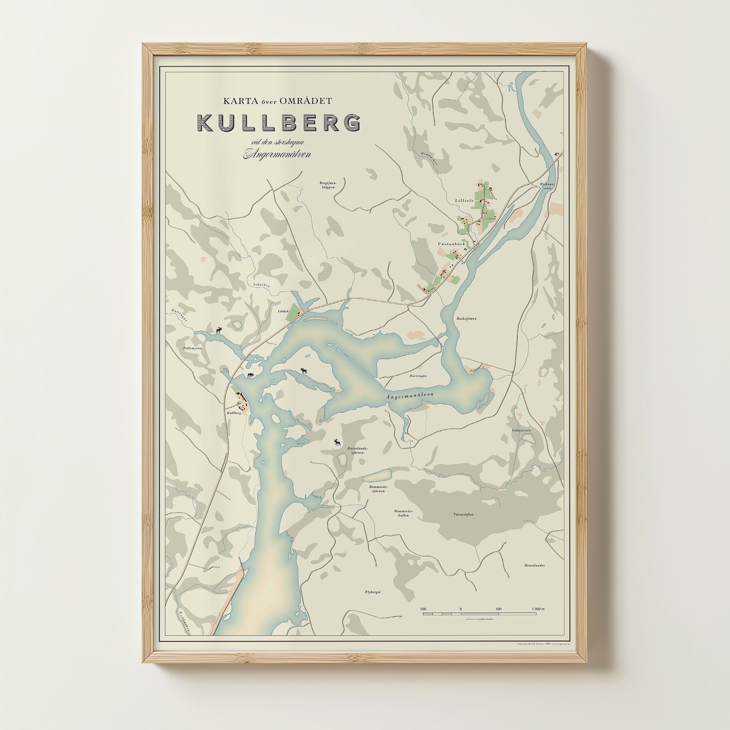 Kullberg - Kartposter i vintage-stil