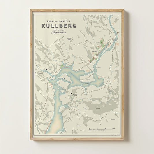 Kullberg - Kartposter i vintage-stil