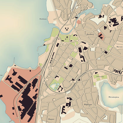 Ludvika - Map posters in vintage style