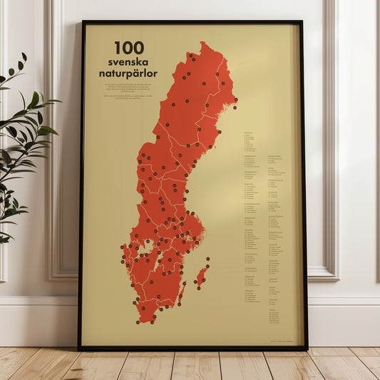 100 svenska naturpärlor - bucketlist som kartposter