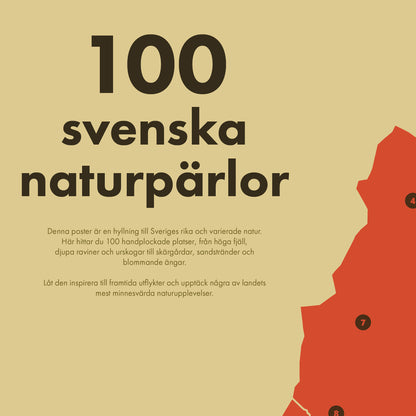 100 svenska naturpärlor - bucketlist som kartposter