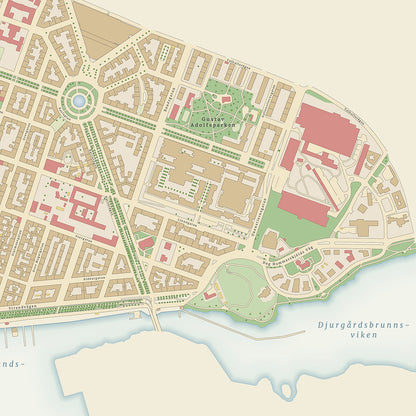 Norrmalm and Östermalm - detailed district map