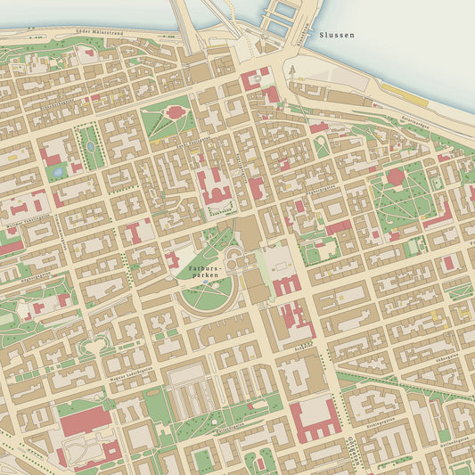 Södermalm - stadsdelskarta i detalj