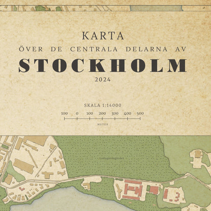Stockholm - Map posters in vintage style