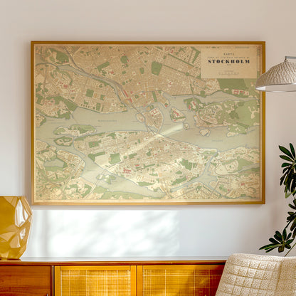 Stockholm - Map posters in vintage style