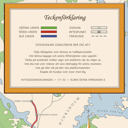 Stockholm Metro - Vintage Style Map Posters