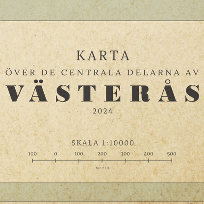 Västerås - Vintage style map posters